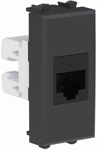 Розетка компьютерная модульная DKC Avanti 1-м. 1 мод. RJ45 6е черный матовый картинка